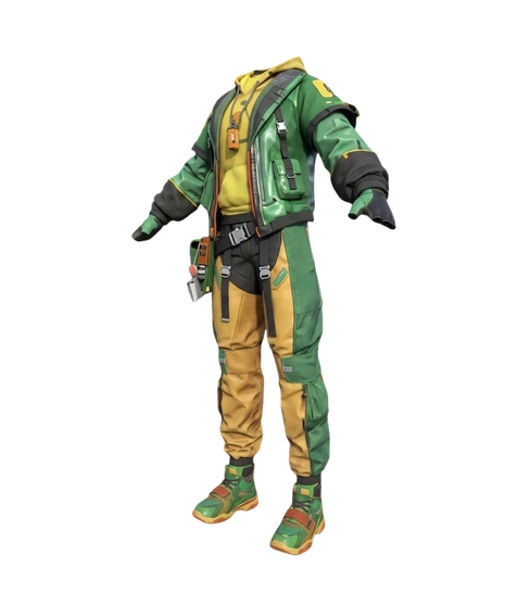 Cyber Green Tech Jumpsuit